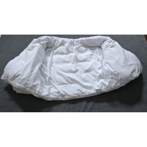 Fabletics Puffer Jacket Women XXL White Full Zip LS Pockets Lined Preppy Cottage - Picture 10 of 16